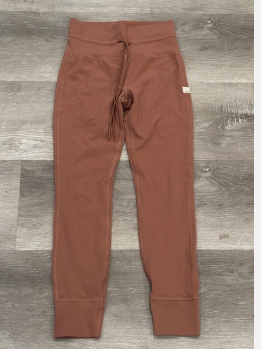 Vuori Daily Legging High Rise Drawstring Stretch Brown VW323 Womens S